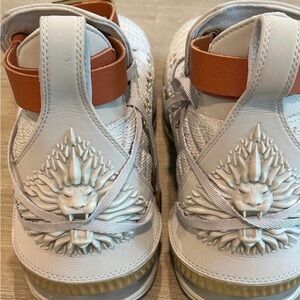 Nike White and Tan High-Top Sneakers (gentle worn, all details are good)